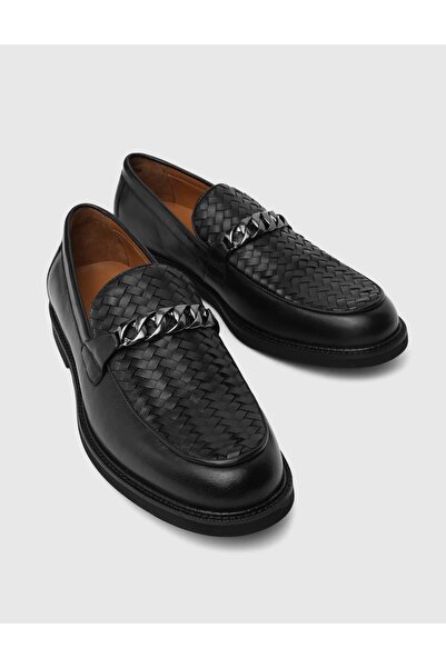 İLVİ Polten Hakiki Deri Erkek Siyah Klasik Ayakkabı