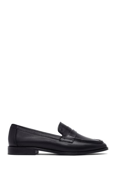 Derimod Women's Black Leather Loafer 25Afd161718