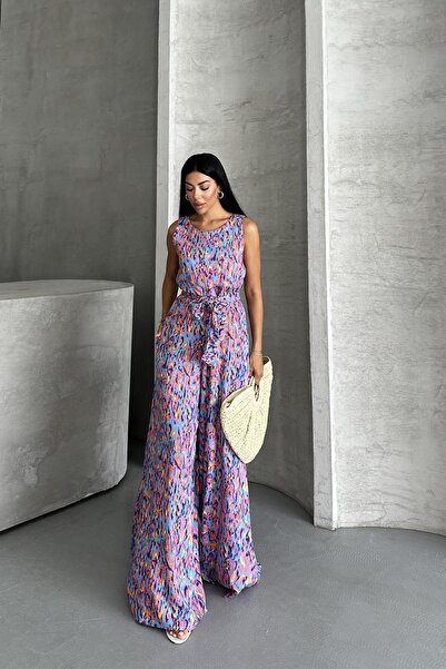 İstangül Butik Urban Chic Summer Viscose Jumpsuit Relaxed Fit