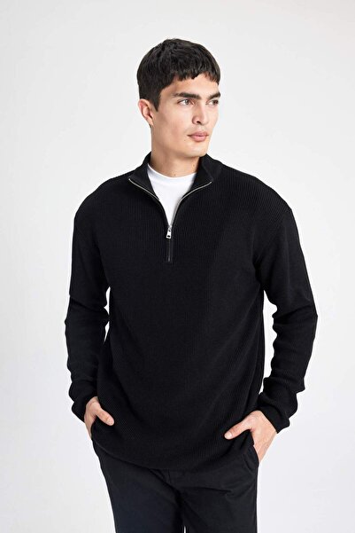 DeFacto Loose Fit Balıkçı Yaka Selanik Kumaş Kazak B9706AX24AU