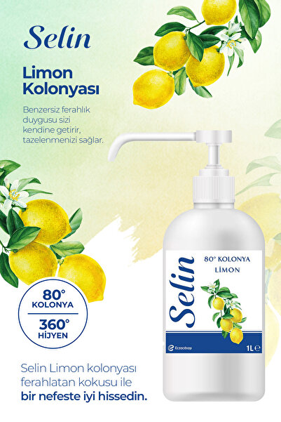 Selin Limon Kolonyası Şişe 3 LT (1 LT x3 Adet)
