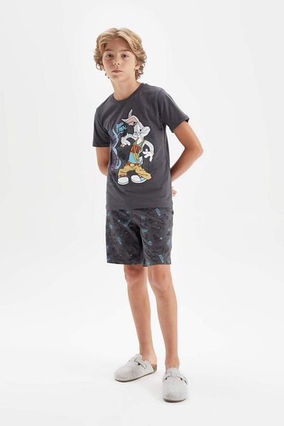 DeFacto Chlapecký pyžamový set Looney Tunes s krátkým rukávem a šortkami C2847A824SM