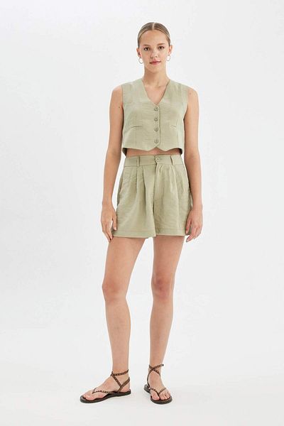 DeFacto Modal V-Neck Blazer Vest - Regular Fit D4041AX24HS