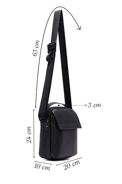Derimod D-Pack Men's Black Crossbody Bag 25Sbd30296F