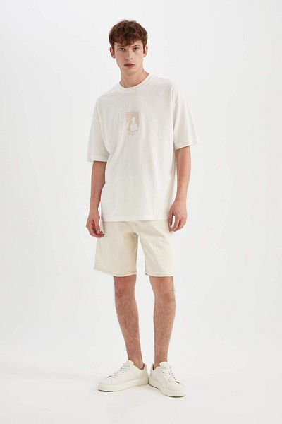 DeFacto D3936AX24SM, Modell Straight Fit Jeans-Bermudashorts
