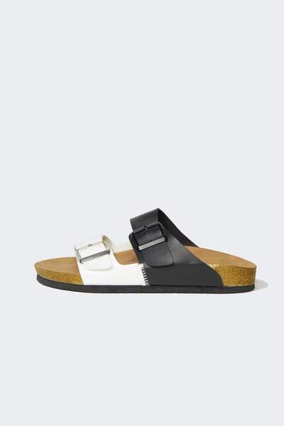 DeFacto Παντόφλες για αγόρια - επίπεδη σόλα, διπλές ρίγες, C8602A824HS