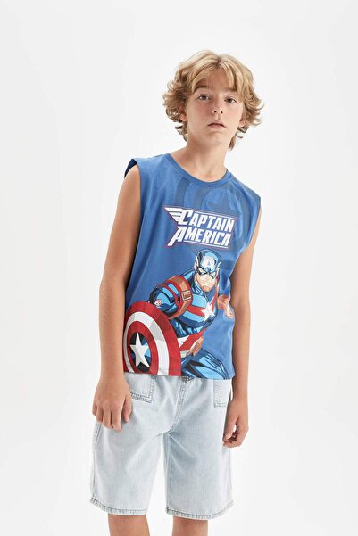 DeFacto Erkek Çocuk Marvel Bisiklet Yaka Atlet C4443A824HS