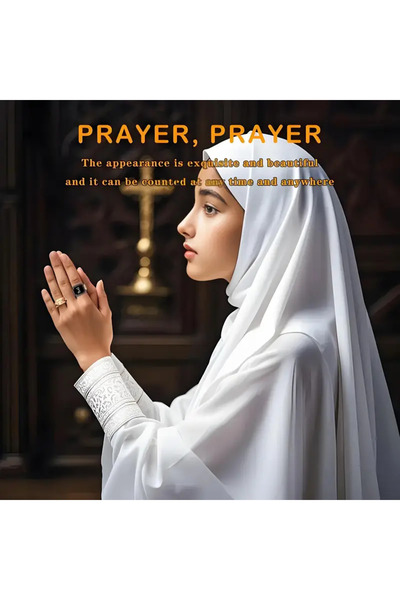 X LOT Smart Tasbih Zikr Ring Muslim Prayer timing reminder OLED display Counter WearableTechnology withAPP
