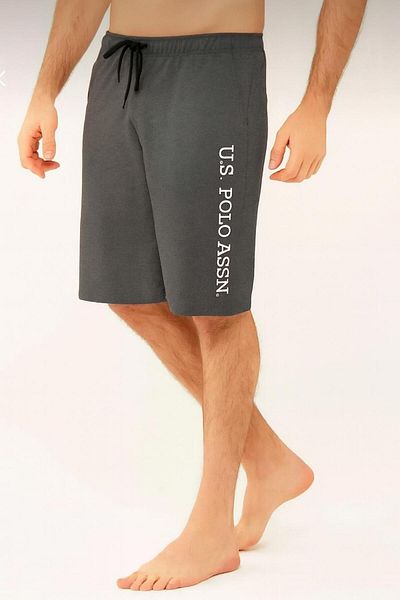 U.S. Polo Assn. Ανδρικό σορτς με διπλή τσέπη με εμπριμέ Polo Text