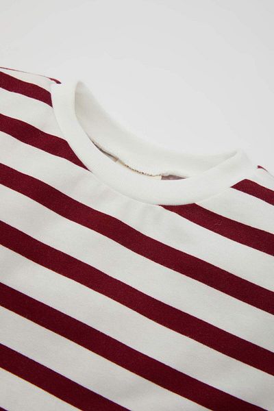 DeFacto Baby Boy Crew Neck Striped Short Sleeve T-Shirt D5433A524Sm