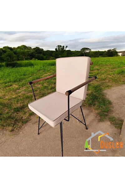 DÜŞLER EV TEKSTİLİ 40*80 Beige Fabric Beige Piping Back Chair Cushion