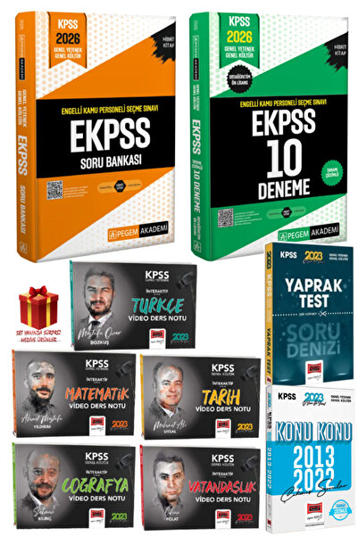 Pegem Akademi Yayıncılık 2026 Pegem EKPSS Soru Bankası+EKPSS 10 Deneme+Yargı ...