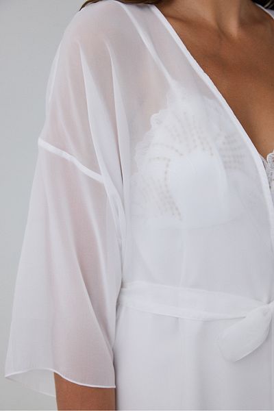 Penti Off White Bridal Charming Short Sleeve Bridal Dressing Gown