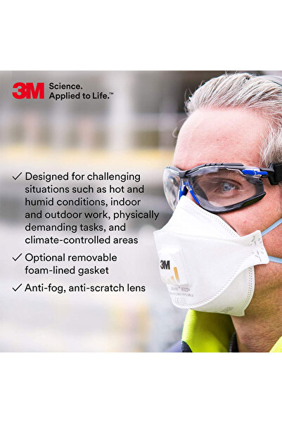 3M Solus 1000 S1101sgafkt-eu Mavi Siyah Kenar Seffaf Kit Pc Gozluk