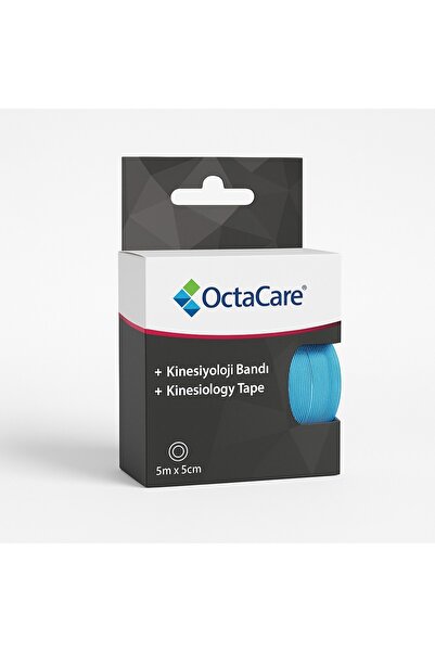 Octacare Kinesiyoloji Bandı & Kinezyo Sporcu Ağrı Bandı Mavi - 5cm X 5mt