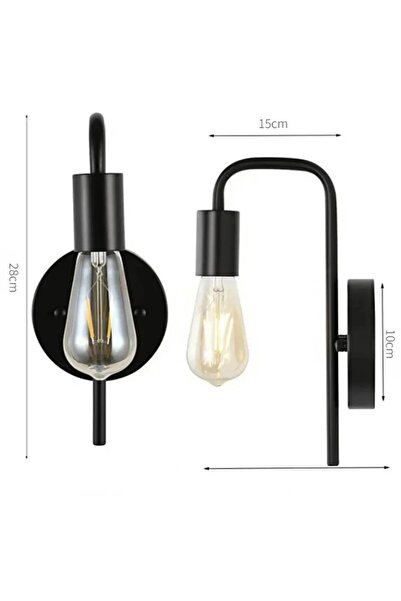 Ömür Avize Tuana siyah 2li aplik