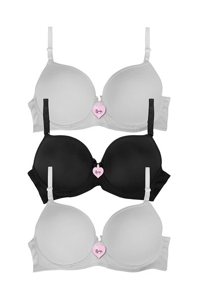 Larisa Cosmetics Sutien zilnic din 3 piese cu sârmă căptușită pentru femei