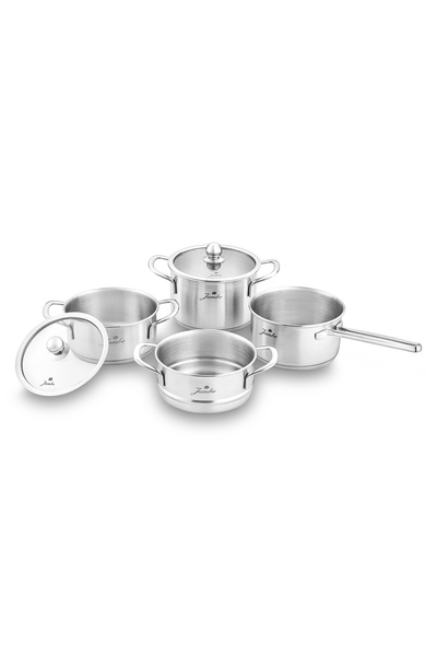 Jumbo Baby Steel 6 Parça Mini Çelik Tencere Seti