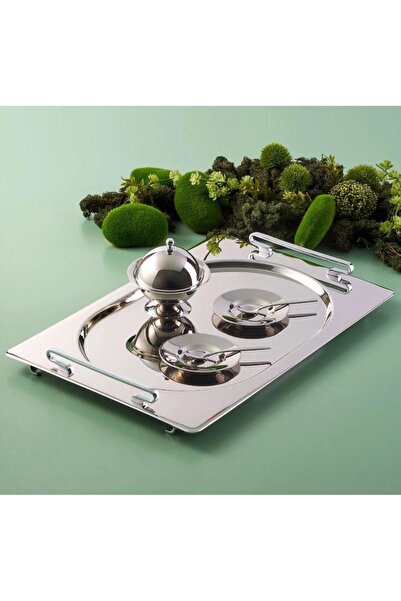 Jumbo New 9000 28 Parça Oval Çay Seti Çelik