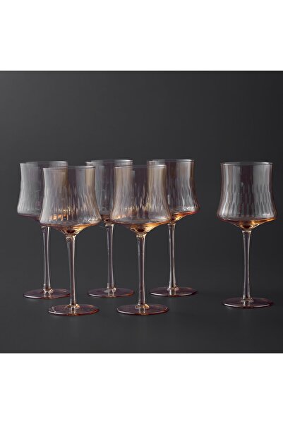 Jumbo Sandy Amber 6'lı Kadeh Takımı