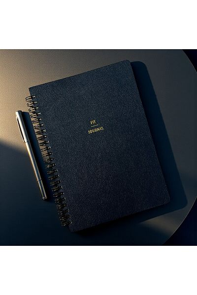 Fark Tanıtım Fit Journal Sports and Exercise Planner Notebook – Ημερολόγιο με 4 μηνιαία παρακολούθηση στόχων |   Α5 Σπειροειδής