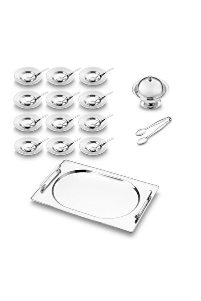 Jumbo New 9000 28 Parça Oval Çay Seti Çelik