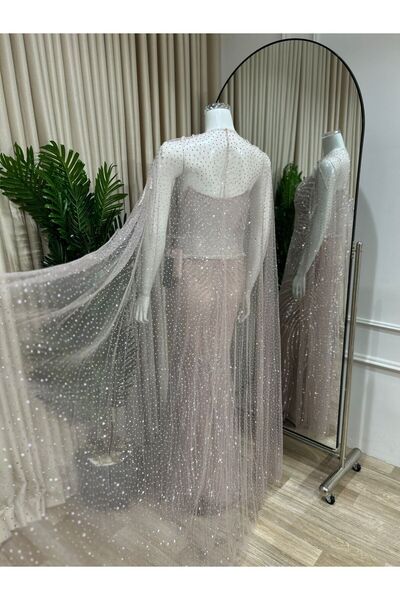 Diva style Distinctive and elegant embroidered evening dress