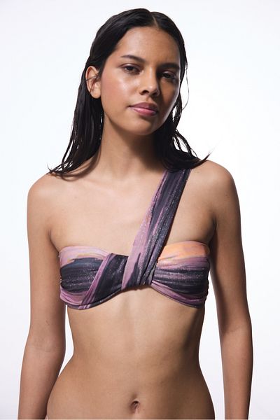 Penti Nixie Striped One Shoulder Bikini Top