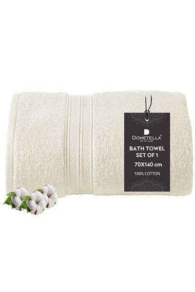 Donetella 1 - Pcs Premium Bath Towel (70x140cm ) 600 GSM 100% Combed Cotton