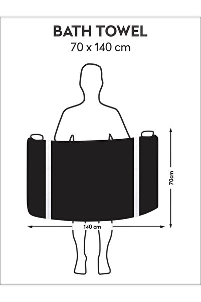 Donetella 2 - Pcs Premium Bath Towels (70x140cm) 600 GSM 100% Combed Cotton