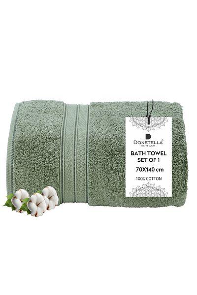 Donetella 1 - Pcs Premium Bath Towel (70x140cm ) 600 GSM 100% Combed Cotton