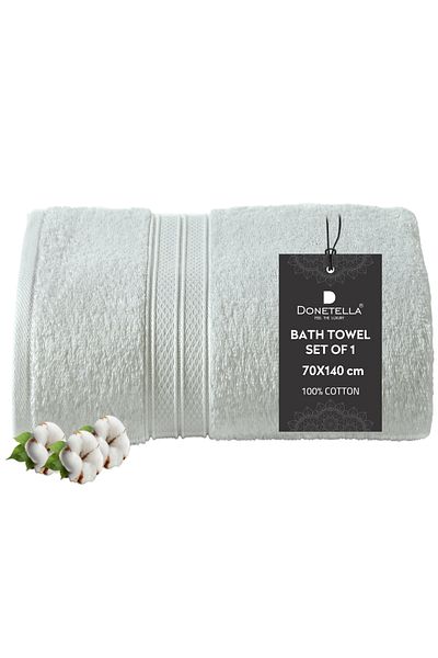 Donetella 1 - Pcs Premium Bath Towel (70x140cm ) 600 GSM 100% Combed Cotton