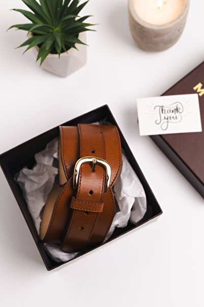 Milenia Style Boho Tarz Kadın Korse Kemer – 100% Hakiki Deri, Taba rengi, El ...