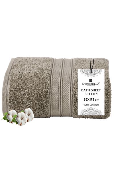 Donetella 1 - Pcs Premium Bath Sheet (85x172cm ) 600 GSM 100% Combed Cotton