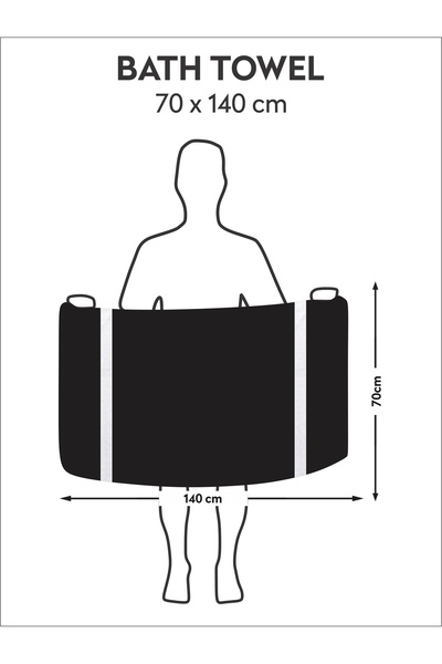 Donetella 1 - Pcs Premium Bath Towel (70x140cm ) 600 GSM 100% Combed Cotton