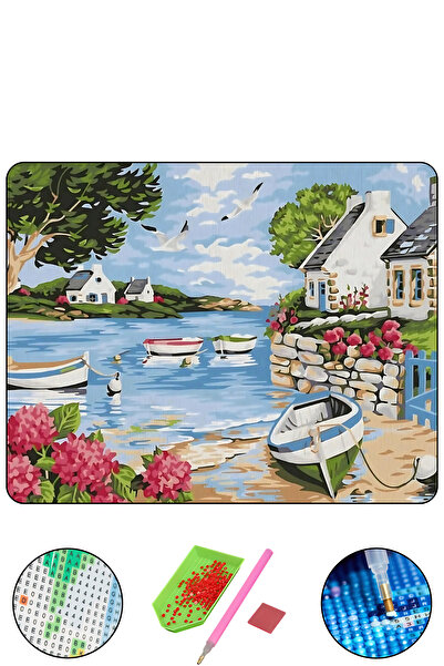 HONDEP 5D Sayılarla Elmas Boyama 50x40 cm Kendin Yap DIY Puzzle Hobi Seti Moz...