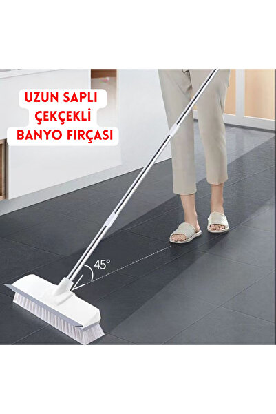 GELDİMİCOM Sihirli Çekçekli Fayans Fırçası Çekpaslı Fırça Banyo Fırçası Balko...