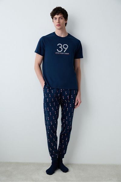 Penti Set pijamale cu pantaloni multicolori West Pier