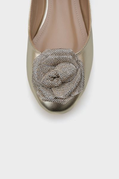 Capone Outfitters Balerini de damă cu vârf rotund și flori de piatră
