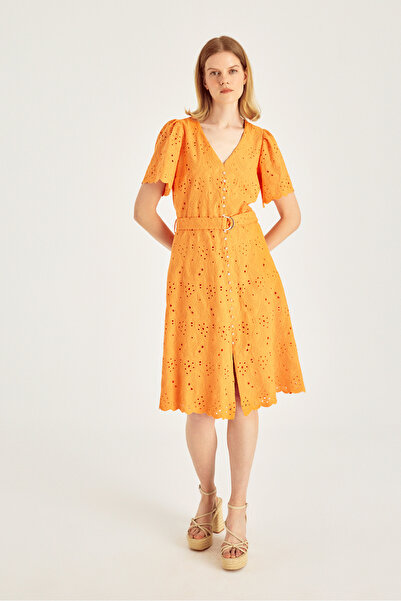 Naramaxx 1724 Elbise Turuncu