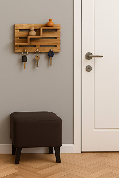 WOODY WOOD DESİGN Line Serisi Anahtar Askılığı, Anahtarlık, Ahşap Anahtarlık,...