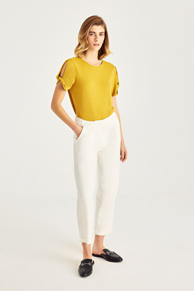 Naramaxx Beli Saten Detaylı Duble Paça Pantolon