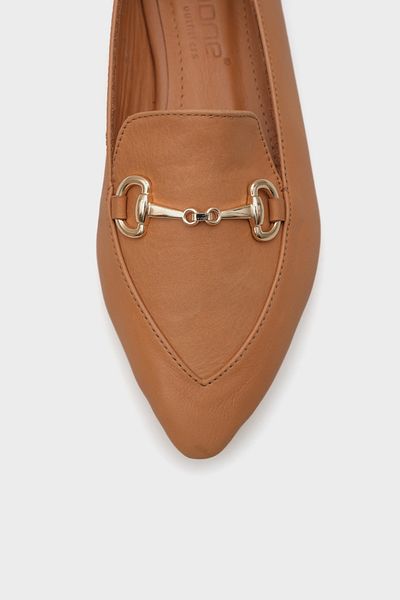 Capone Outfitters Γυναικείες μπαλαρίνες Bluby Γνήσιο Δερμάτινο Μυτερό Πόρπη