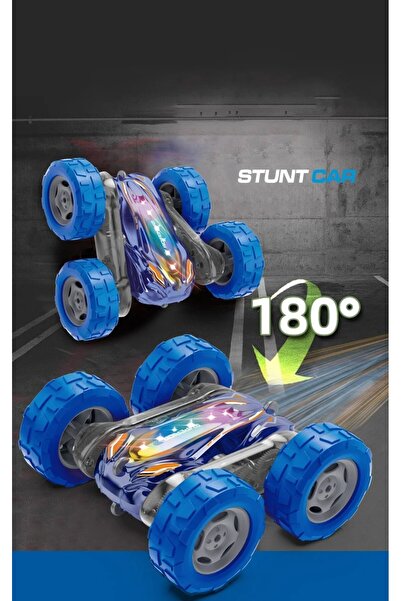 Pshoplay Çift Taraflı Işıklı Şarjlı Akrobat RC Araba – 360° Takla Atan Uzaktan Kumandalı Oyuncak
