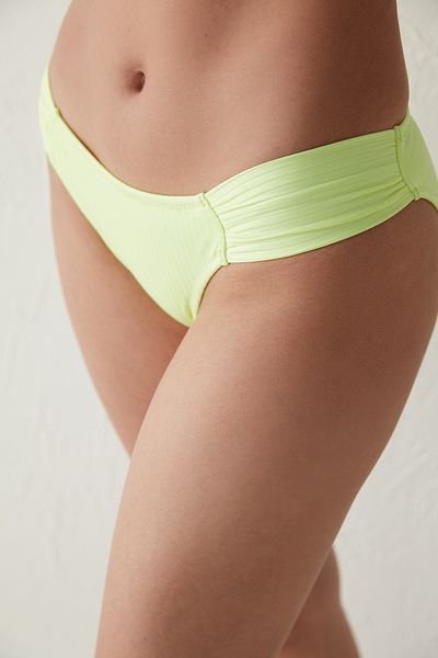 Penti Neon Green Lively Gather Detailed Hipkinis Bikini Bottom