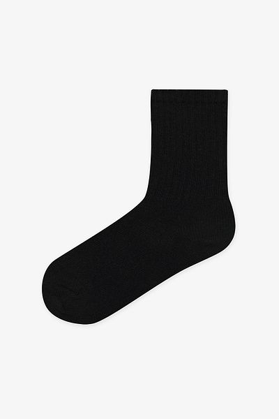 Penti Unisex Black and White 2-Piece Tennis Socks