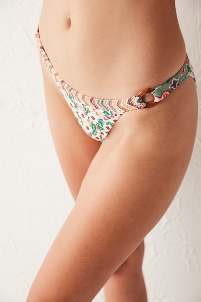 Penti Partea de jos a bikinilor cu modele florale multicolore Accesoriu lateral Bianca
