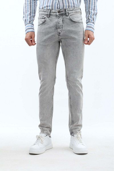 Jeanspro Slim Fit Jeans - Light Gray Wash