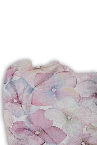 CAPRİCE HALI Pink Flowers Patterned Single Pique (With Pillow Case)