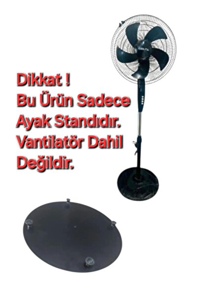 SÜPÜRGE ATÖLYESİ Rubens-Delta Vantilatör Ayak Standı (SİYAH)